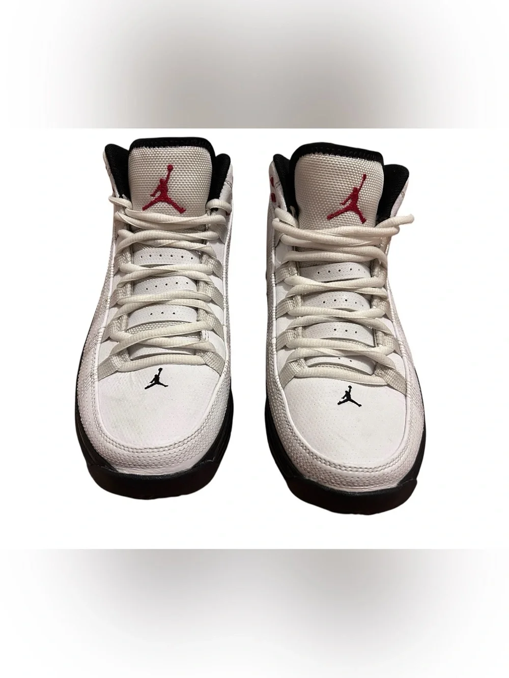 Jordan Flight 45 High White Black Red Youth 7 in Excellent Condition!